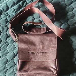 Brown Leather Messenger Bag for Men